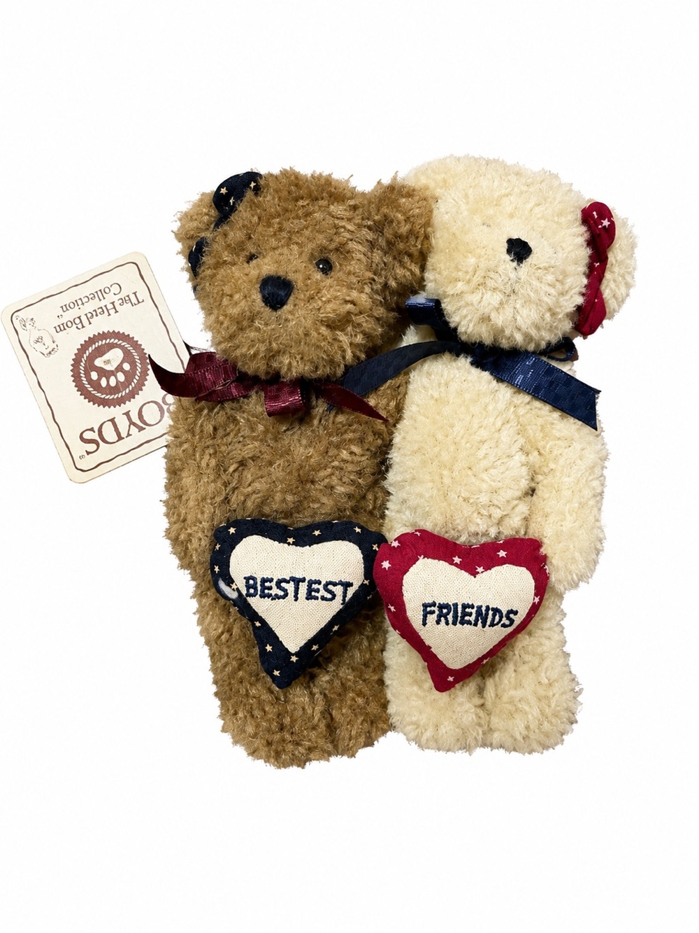 Boyds Bears Laverne & Shirley Bestest Friends Plush Pair Thinkin Of Ya Tags